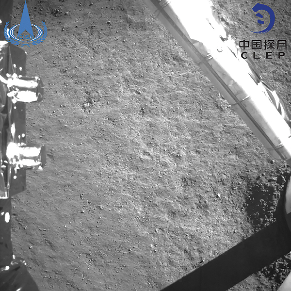 IN SPACE: This handout picture taken by the Chang'e-4 probe and released by China National Space Administration yesterday shows an image of the ‘dark side’ of the moon.-AFP