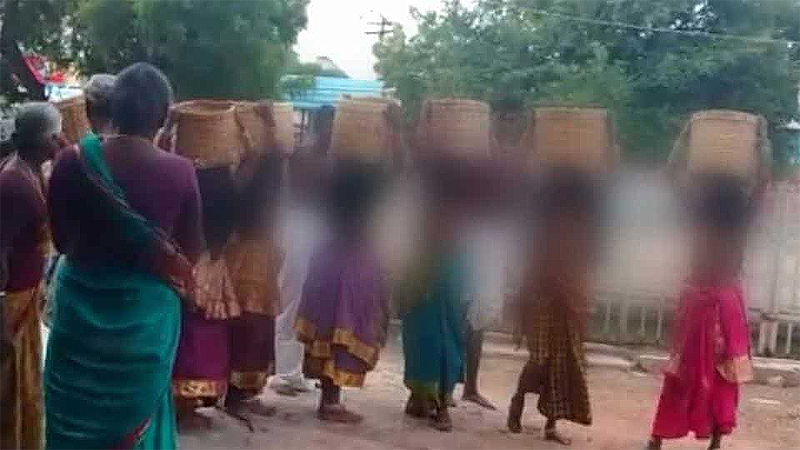A temple in Vellalur village of Madurai district follows this ancient tradition where the priest selects seven girls between ages of 10 and 14 to live in the temple for a fortnight. The girls are forced to remain bare-chested and cover their upper body only with jewellery and flowers.(Covai Post website)