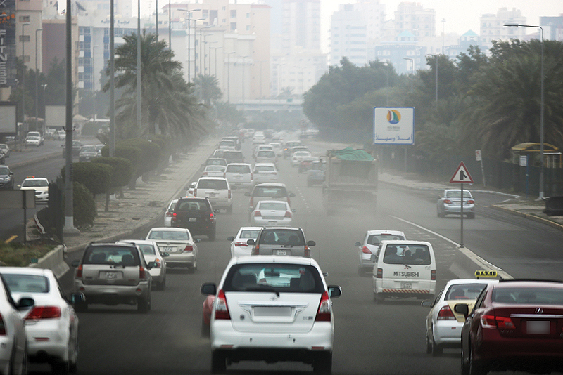 KUWAIT: A truck and cars are seen on a road in this file photo. Image used for illustrative purposes only. – Photo by Yasser Al-Zayyat