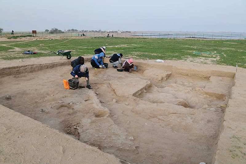 Part of excavation works in Failaka.