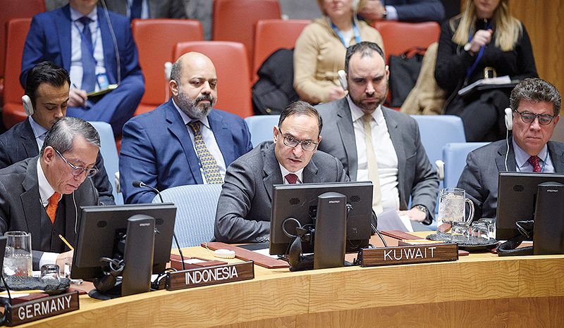 NEW YORK: Kuwait’s Permanent Representative at the UN Ambassador Mansour Al-Otaibi. —KUNA