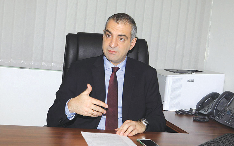 Dimitrios Kokosioulis, Deputy CEO, Group Head of Operations & IT at the National Banknof Kuwait, speaks during the interview