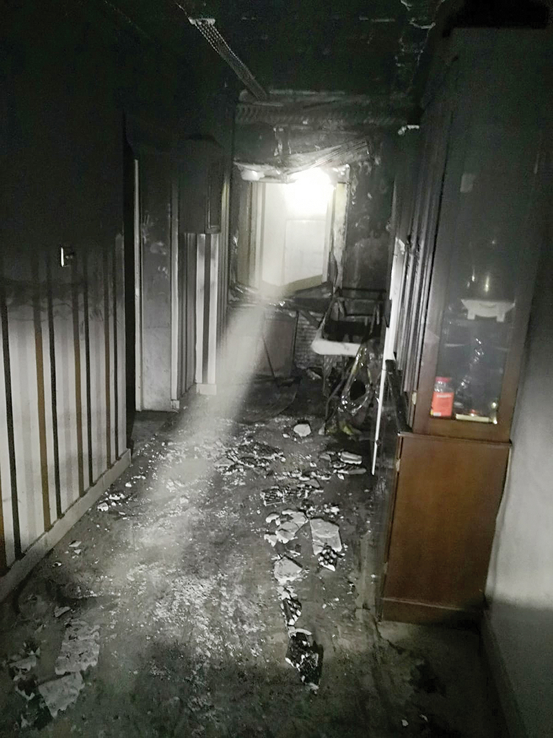KUWAIT: Damage left by a fire reported in a Sabah Al- Salem house yesterday