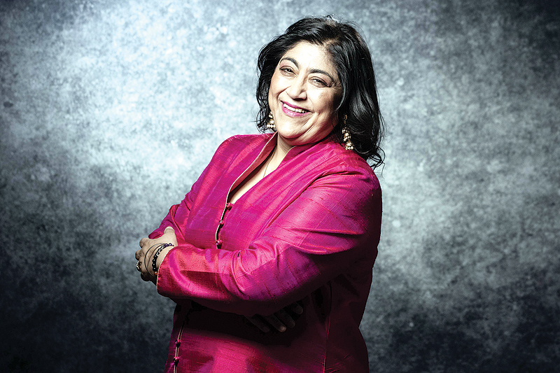 English director Gurinder Chadha poses for a photo session during the 2nd edition of the Cannes International Series Festival (Canneseries) in Cannes, southern France. — AFP