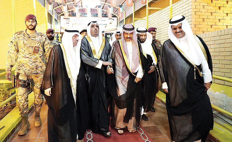 His Highness the Crown Prince Sheikh Nawaf Al-Ahmad Al-Jaber Al-Sabah visits the Kuwait Blind Association.