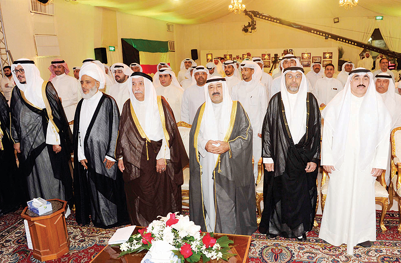 KUWAIT: First Deputy Prime Minister and Defense Minister Sheikh Nasser Sabah Al-Ahmad Al-Sabah attends a special event to commemorate the fourth anniversary of the martyrs of the Imam Al-Sadeq Mosque. — KUNA photos