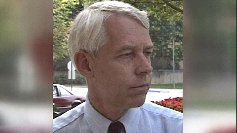 This 1992 image made from video provided by WBNS-TV, shows Dr. Richard Strauss. A report released on Friday, May 17, 2017, found that the now-dead Ohio State team doctor sexually abused at least 177 male students from the 1970s through the 1990s, and numerous university officials got wind of what was going on over the years but did little or nothing to stop him. (WBNS-TV via AP)