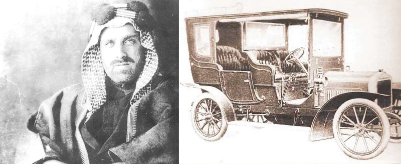 Hamed Al-Naqeeb, the first Kuwaiti to obtain the right to distribute Ford cars in Kuwait and (Right) The Belgian Minerva automobile was among the earliest vehicles that entered Kuwait. —KUNA photos