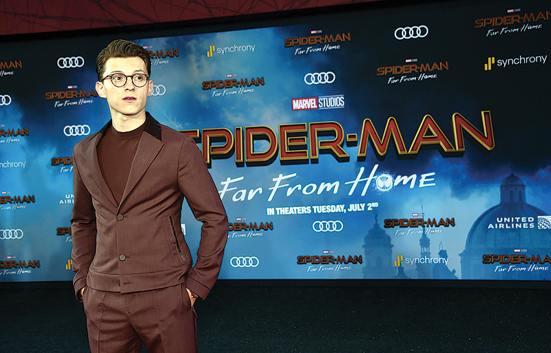 British actor Tom Holland arrives for the ‘Spider-Man: Far From Home’ World premiere at the TCL Chinese theatre in Hollywood.