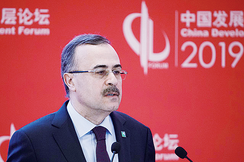 BEIJING: Saudi Aramco CEO Amin H Nasser attends the China Development Forum in Beijing, China. —Reuters