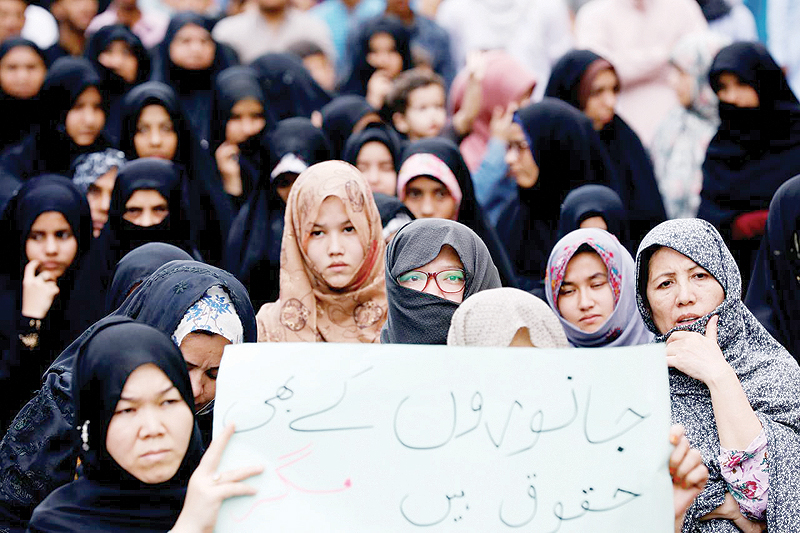 HAZARA TOWN, Pakistan: Pakistan’s embattled Hazara community protest in the southwestern city of Quetta. — Reuters