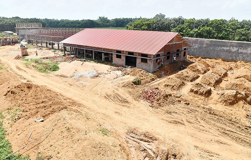 ASSAM: Photo shows an under-construction detention centre for people who are not included in a ‘citizens register’ in Kadamtola Gopalpur village, in Goalpara district. — AFP
