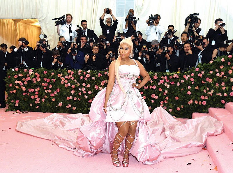 In this file photo US rapper Nicki Minaj arrives for the 2019 Met Gala at the Metropolitan Museum of Art in New York.—AFP