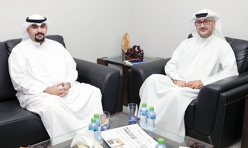 KUWAIT: Ali Hussain Al-Awadhi, Secretary General of the KDF (right) and Abdulgafoor Hajjieh, Director of Communications.—Photos by Yasser Al-Zayyat