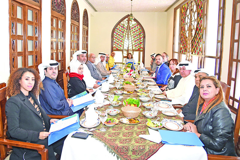 KUWAIT: Journalists attend a lunch hosted by Ambassador Cristian Tudor, Head of the Delegation of the European Union to Kuwait, yesterday. - Photos by Fouad Al-Shaikh