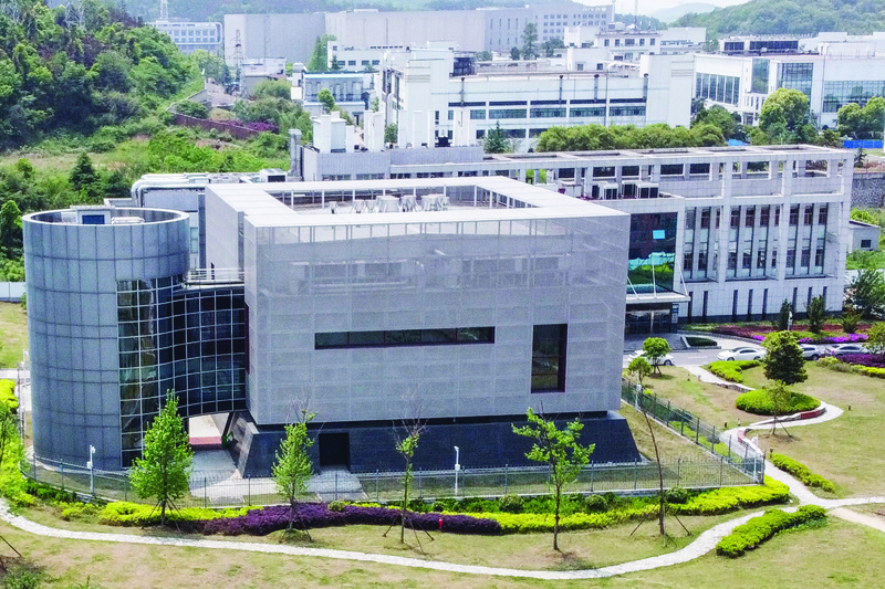 TOPSHOT - An aerial view shows the P4 laboratory at the Wuhan Institute of Virology in Wuhan in China's central Hubei province on April 17, 2020. - The P4 epidemiological laboratory was built in co-operation with French bio-industrial firm Institut Merieux and the Chinese Academy of Sciences. The facility is among a handful of labs around the world cleared to handle Class 4 pathogens (P4) - dangerous viruses that pose a high risk of person-to-person transmission. (Photo by Hector RETAMAL / AFP)
