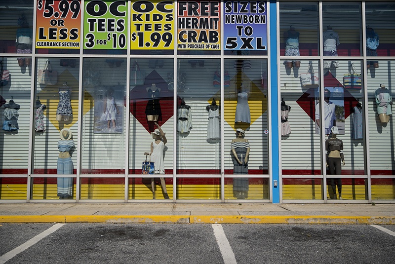 OCEAN CITY, MD - MAY 10: View of a closed shop selling beach items on May 10, 2020 in Ocean City, Maryland. A popular summer tourist destination Ocean city reopened the beach but town officials said the initial reopening was designed primarily for locals.   Eric Thayer/Getty Images/AFP