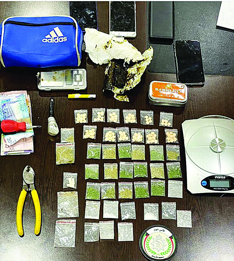 Drugs found with three suspects arrested for breaking the partial curfew.