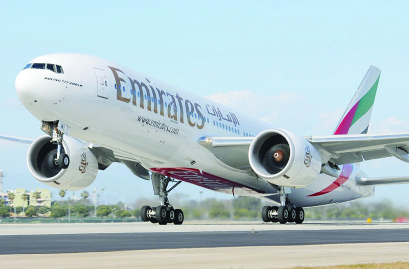 DUBAI: An Emirates Airlines flight takes off from Dubai International Airport in this file photo. Gulf carriers Emirates and Etihad Airways are extending the period of reduced pay for their staff until September, it is reported.