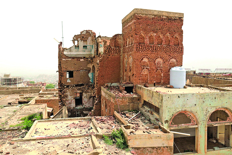 A picture shows the extensive damages at the National Museum. 