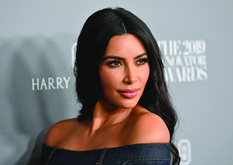 (FILES) In this file photo taken on November 6, 2019 US media personality Kim Kardashian West attends the WSJ Magazine 2019 Innovator Awards at MOMA in New York City. - Celebrities including Kim Kardashian won't post on Instagram or Facebook for 24 hours from September 16, 2020 as part of a protest to pressure the world's biggest social media firm to fight hate and disinformation. (Photo by Angela Weiss / AFP)