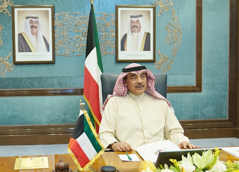 HH the Prime Minister Sheikh Sabah Al-Khaled Al-Hamad Al-Sabah heads an extraordinary Cabinet meeting. - KUNA
