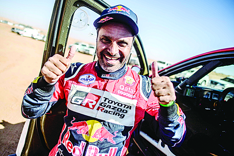 Nasser Al-Attiyah poses during theHail Baja 1, Saudi Arabia on December 9, 2020 // Marian Chytka/Red Bull Content Pool // SI202012120418 // Usage for editorial use only //