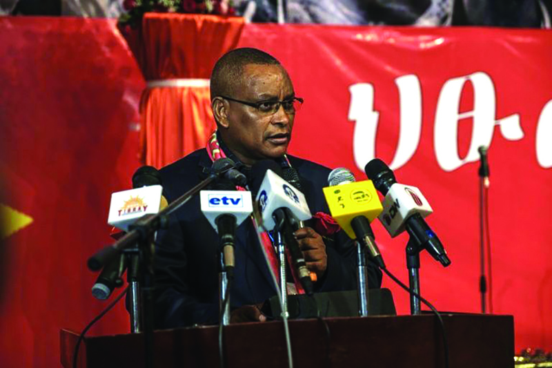 An audio statement reportedly from Debretsion Gebremichael, president of Tigray,  was aired Saturday night via US-based Tigray Media House. - AFP  n