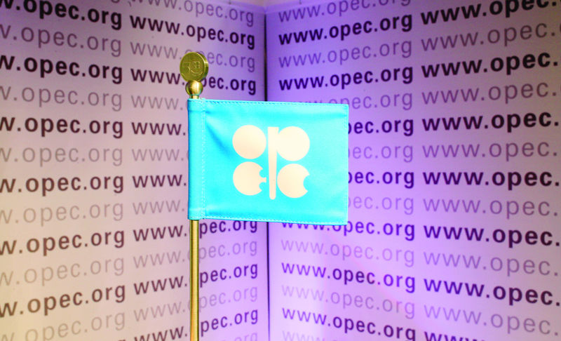 (FILES) In this file photo taken on December 03, 2013 The logo of the OPEC (Organization of the Petroleum Exporting Countries) is seen at the organization's headquarter on the eve of the 164th OPEC meeting in Vienna, Austria. - Oil prices shot higher January 5, 2021 following Saudi Arabia's surprise announcement that it would trim production, while global equities had a mixed session as governments contend with coronavirus outbreaks and difficulties with vaccinations.nThe price of the main US oil contract, WTI, jumped more than five percent higher at one point to hit $50 a barrel for the first time since February. (Photo by ALEXANDER KLEIN / AFP)