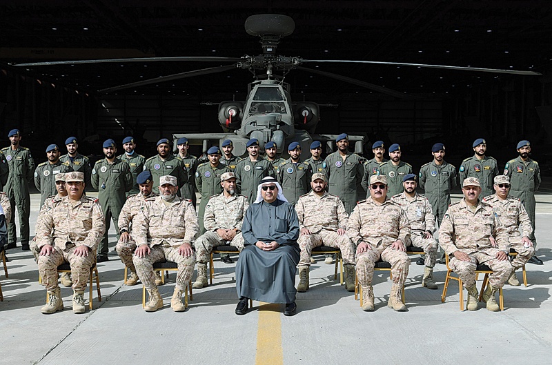 KUWAIT: Deputy Prime Minister and Minister of Defense Sheikh Hamad Jaber Al-Ali Al-Sabah is seen during the tour. - Defense Ministry photos