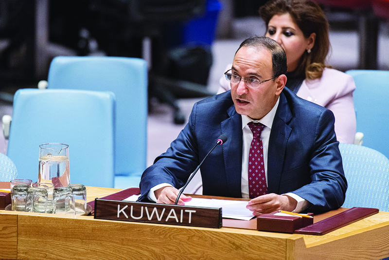 Kuwait's Permanent Representative to the United Nations Ambassador Mansour Al-Otaibin