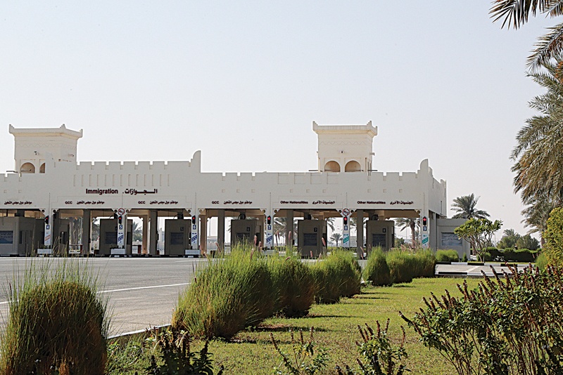 A picture taken yesterday shows a general view of the Qatari side of the Abu Samrah border crossing with Saudi Arabia following the opening of crossings between the two countries earlier this week. - AFPn