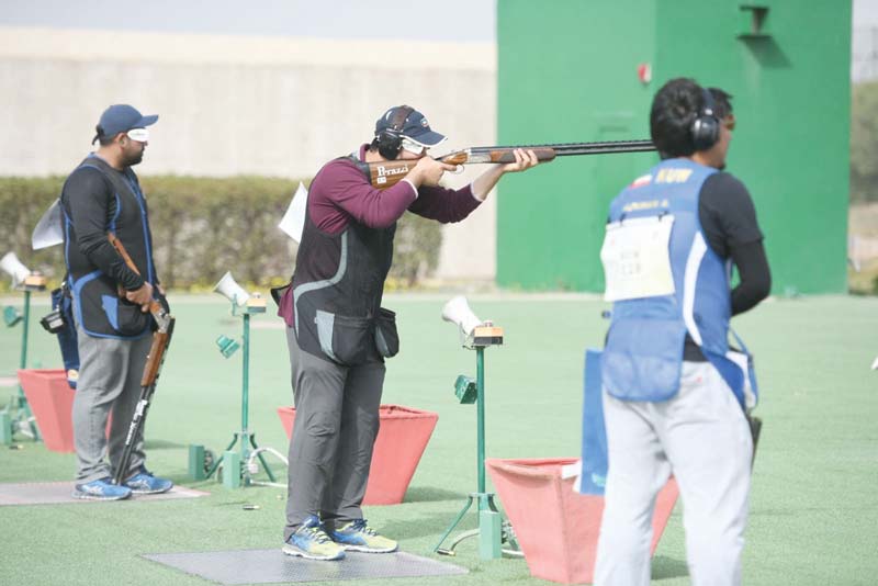 KUWAIT: Kuwaiti shooters participate in the Asian Online Shooting Championship.