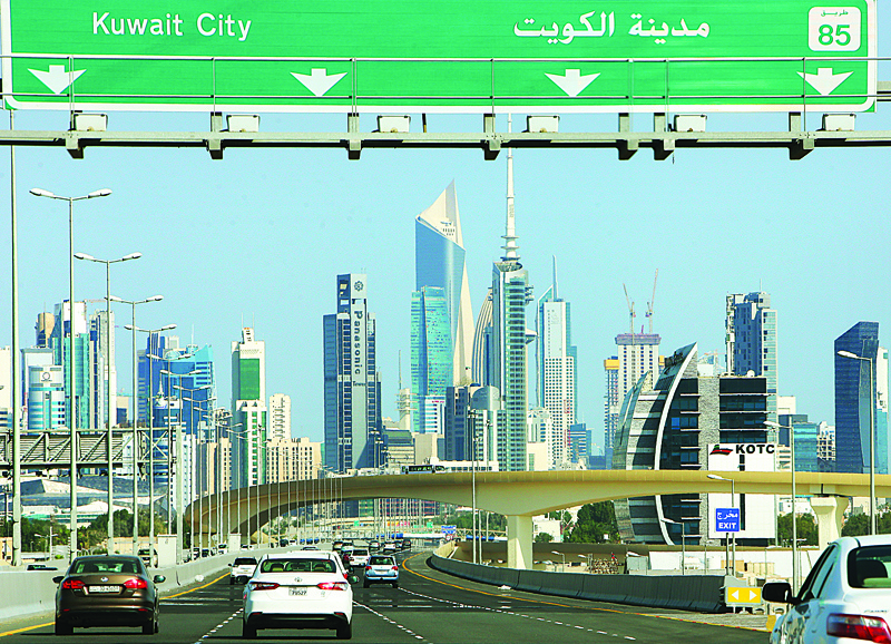 KUWAIT: Vehicles drive on a main highway towards Kuwait City. - Photo by Yasser Al-Zayyatn