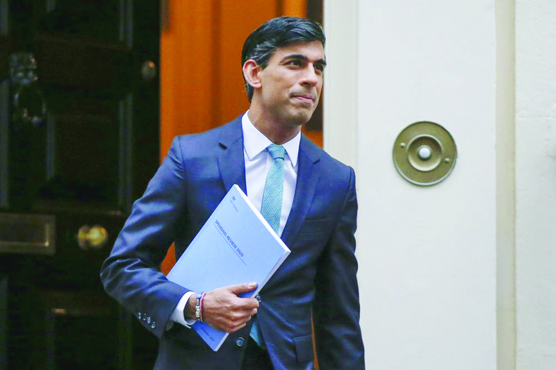 LONDON: Finance Minister Rishi Sunak, who delivers his annual budget on March 3, should focus on securing economic recovery instead of raising taxes to fix virus-ravaged public finances.n