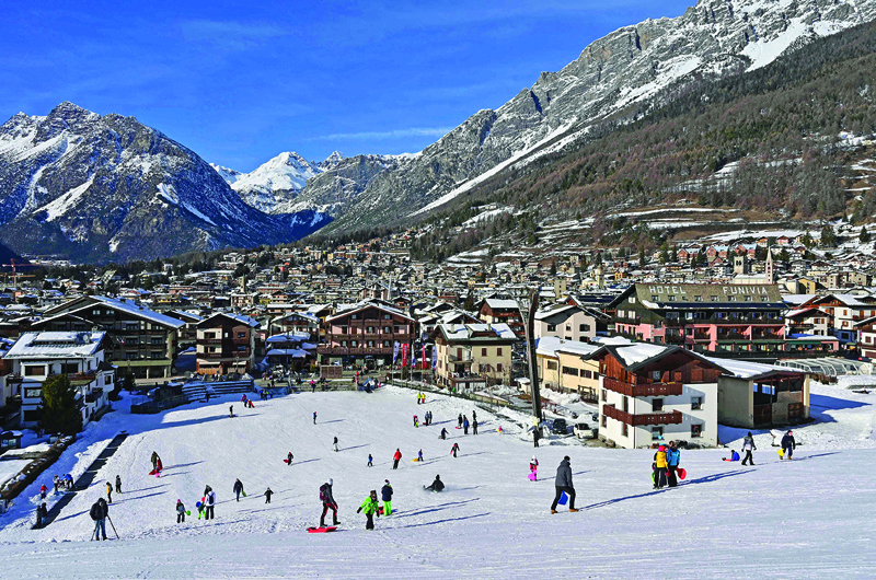A general view shows Bormio's world famous ski resort in the Italian Alps. - AFP