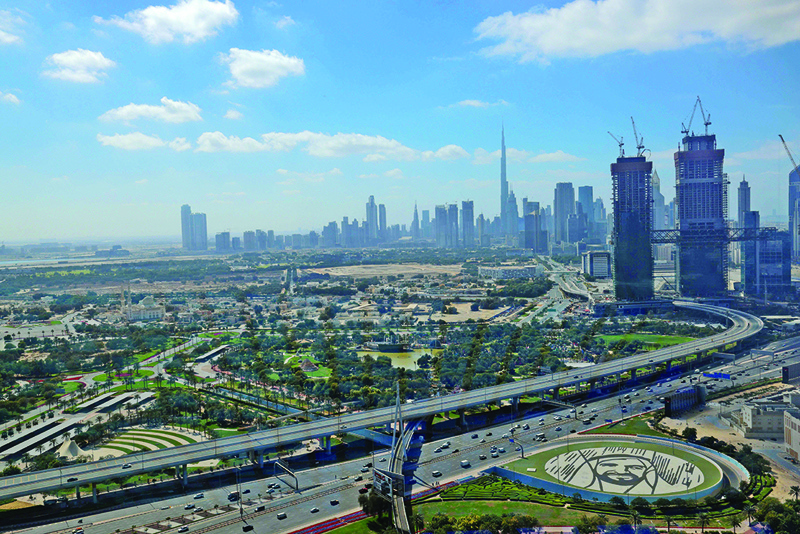 DUBAI: This picture taken yesterday shows a view of the downtown Dubai skyline. - AFP n