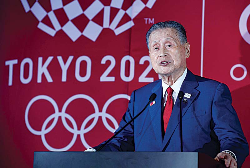 TOKYO: This file photo taken on July 24, 2019 shows president of Tokyo 2020 Olympic Games organizing committee Yoshiro Mori delivering a speech. - AFP n