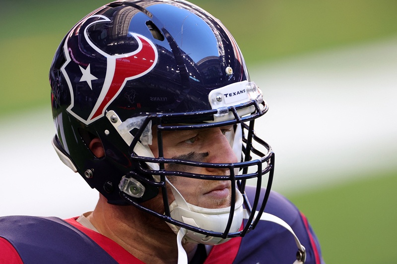 HOUSTON: In this file photo taken on January 2, 2021 JJ Watt of the Houston Texans participates in warmups prior to a game against the Tennessee Titans at NRG Stadium in Houston, Texas. – AFPn