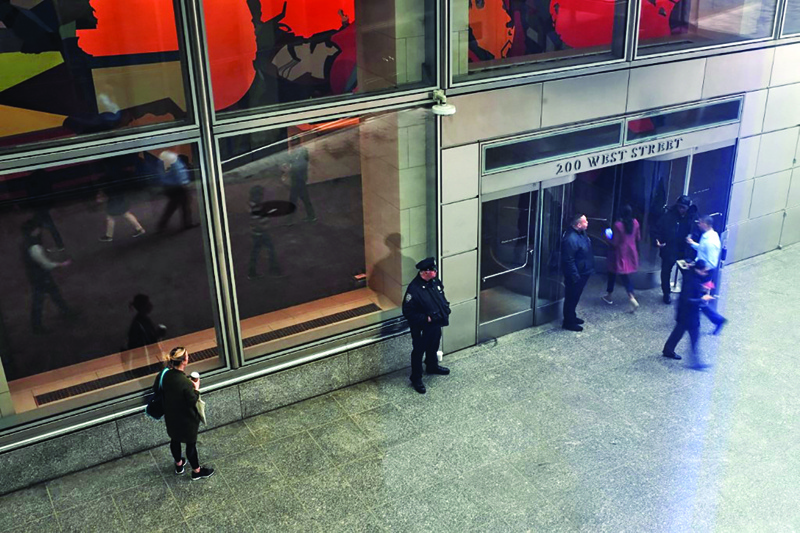 NEW YORK: People walk outside of the Goldman Sachs New York headquarters in New York City. -AFPnn
