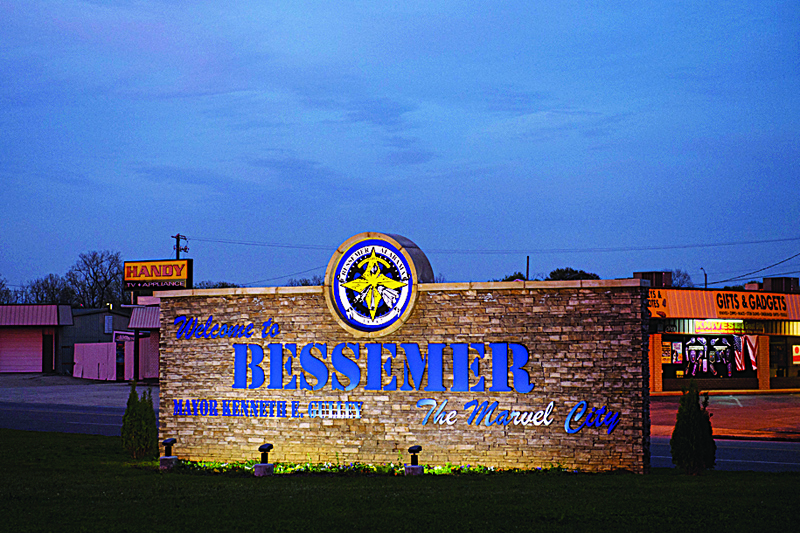 BESSEMER: A sign welcomes people to Bessemer, the location of an Amazon.com, Inc fulfillment center on Sunday. - AFPn