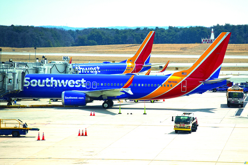 In this file photo, a Boeing 737 Max 8 flown by Southwest Airlines sits at the gate at Baltimore Washington International Airport near Baltimore, Maryland.-AFPn
