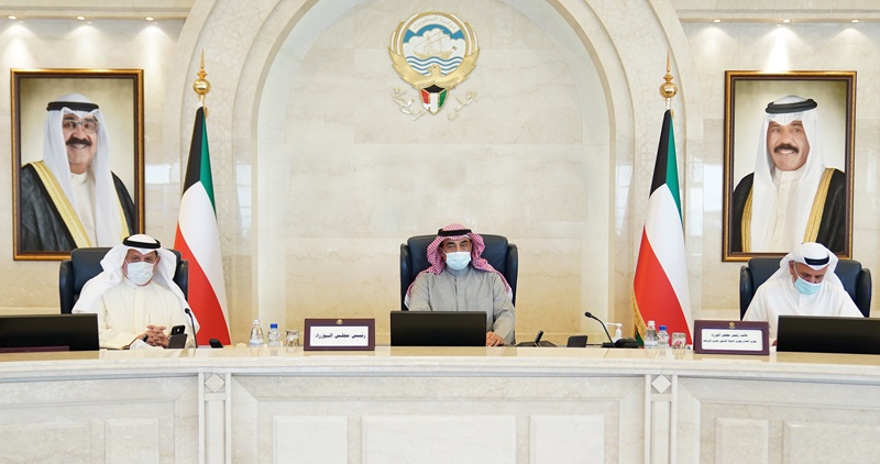 KUWAIT: HH the Prime Minister Sheikh Sabah Al-Khaled Al-Sabah chairs the Cabinet's weekly meeting on Monday. - KUNA