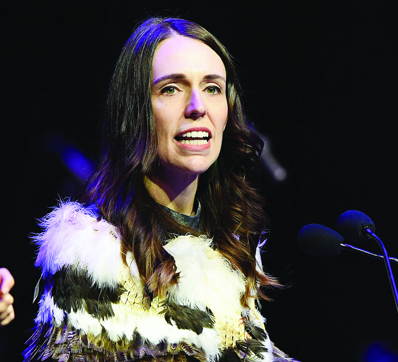 CHRISTCHURCH: New Zealand Prime Minister Jacinda Ardern speaks during a national remembrance service yesterday. - AFP n