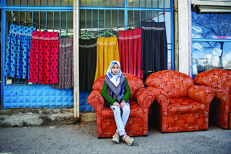 GAZIANTEP, Turkey: Syrian refugee Dalaa Hadidi, 10, poses during an interview on Feb 26, 2021. - AFP n
