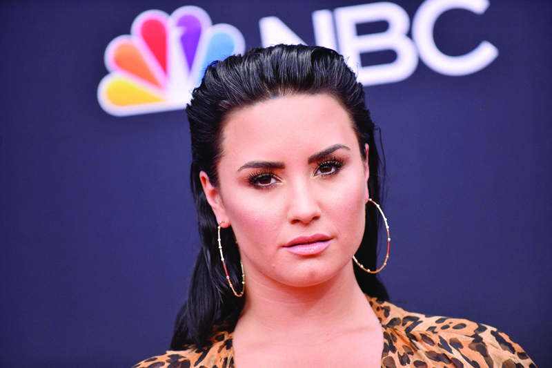 In this file photo Singer/songwriter Demi Lovato attends the 2018 Billboard Music Awards 2018 at the MGM Grand Resort International in Las Vegas, Nevad. -AFP n