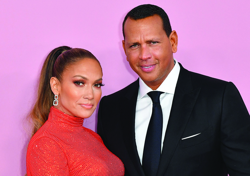 In this file photo taken on June 3, 2019, CFDA Fashion Icon Award recipient US singer Jennifer Lopez and fiance former baseball pro Alex Rodriguez arrive for the 2019 CFDA fashion awards at the Brooklyn Museum in New York City. - AFP n