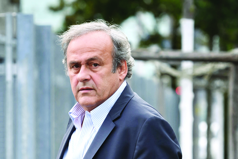 BERN: In this file photo taken on August 31, 2020 former head of European football's governing body UEFA, Michel Platini arrives at the building of the Office of the Attorney General of Switzerland to a hearing summoned by Swiss prosecutor in Bern. - AFPn