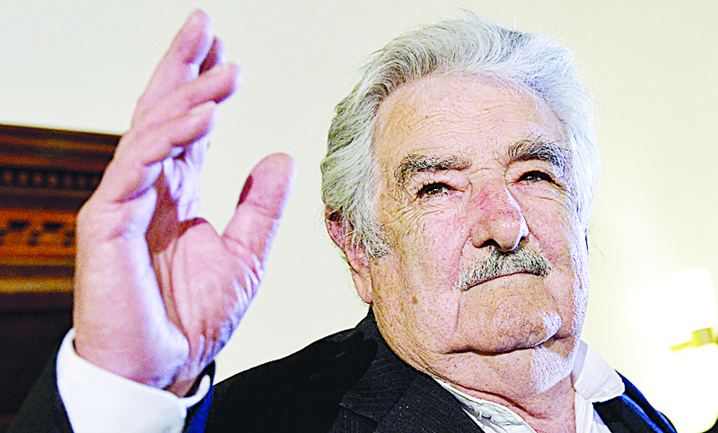 In this file photo, former Uruguayan president Jose 'Pepe' Mujica attends the presentation of his first book 'La felicità al potere' in Rome. - AFPn