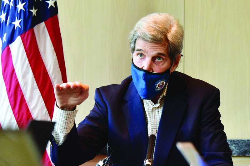 SEOUL: US Special Presidential Envoy for Climate John Kerry speaks during a press conference yesterday. - AFP n